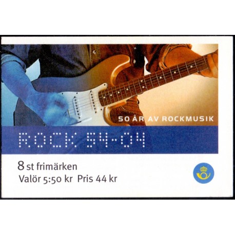 Sverige 2004. Rockens 50 års jubi. AFA nr. 2352-55,  postfrisk sammentryk stemplet  hæfte FDC parstykkke