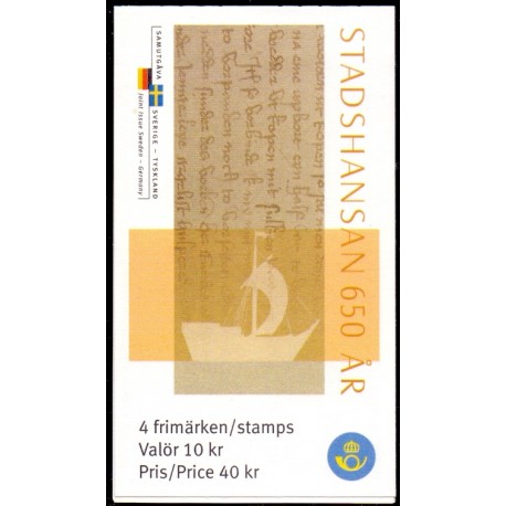 Sverige 2006. Hansestæderne. AFA nr. 2477-79, postfrisk sammentryk stemplet  hæfte FDC parstykkke