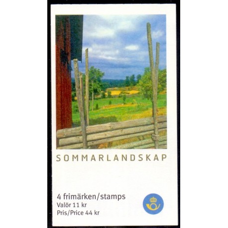 Sverige 2007. Sommerlandskaber. AFA nr. 2524-27, postfrisk sammentryk stemplet  hæfte FDC parstykkke