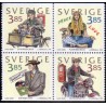 Sverige 1996. Fire  generationer. AFA 1893-6 postfrisk stemplet  hæfte FDC