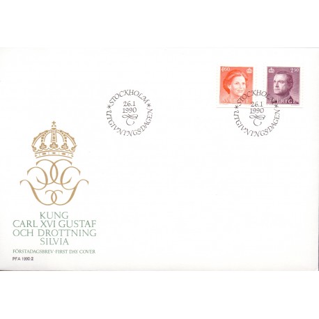 Sverige. 1990. Suppleringsværdier. AFA nr. 1532-33 postfrisk Stemplet hæfte FDC parstykkke SWEDEN **/o