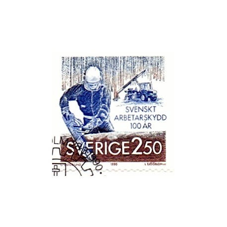 Sverige. 1990. Arbejderbeskyttelse. AFA nr. 1550 postfrisk Stemplet hæfte FDC parstykkke SWEDEN **/o