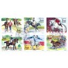 Sverige. 1990. VM i ridning. AFA nr. 1553-58 postfriske parstykker Stemplet hæfte FDC parstykkke SWEDEN **/o