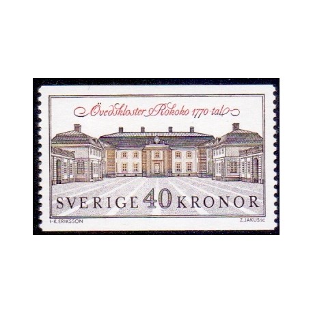 Sverige. 1990. Rokoko-slottet Övedkloster. AFA nr. 1559 postfrisk Stemplet hæfte FDC parstykkke SWEDEN **/o