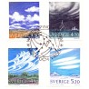 Sverige. 1990. Vejret. AFA nr. 1570-73 postfrisk Stemplet hæfte FDC parstykkke SWEDEN **/o