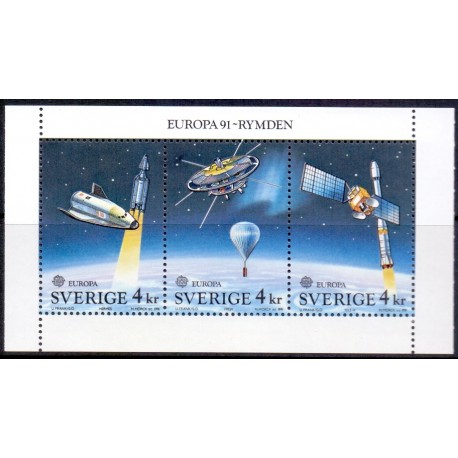 Sverige. 1991. Europamærker / CEPT. AFA nr. 1603-05  postfrisk miniark Stemplet hæfte FDC parstykkke SWEDEN **/o