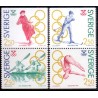 Sverige. 1991. Kvindelige guldmedaljevinder. AFA nr. 1610-13  postfrisk 4-blok Stemplet hæfte FDC parstykkke SWEDEN **/o