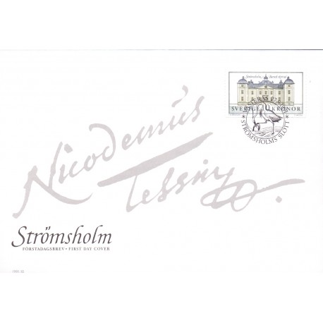Sverige. 1991. Strömsholm slot. AFA nr. 1620  postfrisk Stemplet hæfte FDC parstykkke SWEDEN **/o