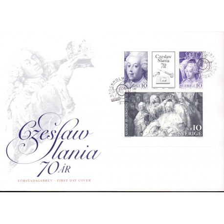 Sverige. 1991. Czeslaw Slania's 70 år. AFA nr. 1621-23  postfrisk miniark Stemplet hæfte FDC parstykkke SWEDEN **/o