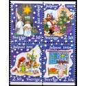 Sverige. 1991. Julefrimærker. AFA nr. 1631-34  postfrisk 4-blok Stemplet hæfte FDC parstykkke SWEDEN **/o