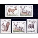 Sverige. 1992. Vilde dyr. AFA nr. 1640-43 postfrisk  Stemplet hæfte FDC parstykkke SWEDEN **/o