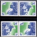 Sverige. 1992. Europamesterskaberne i fodboldt. AFA nr. 1648-49 postfriske Stemplet hæfte FDC parstykkke SWEDEN **/o
