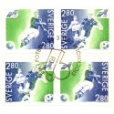 Sverige. 1992. Europamesterskaberne i fodboldt. AFA nr. 1648-49 postfriske Stemplet hæfte FDC parstykkke SWEDEN **/o