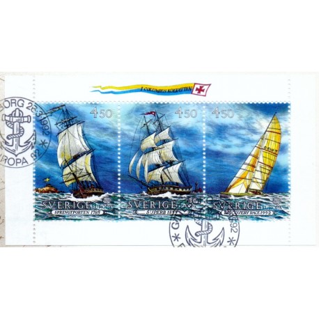 Sverige. 1992. Europamærker / CEPT. AFA nr. 1650-52 postfrisk   Stemplet hæfte FDC parstykkke SWEDEN **/o
