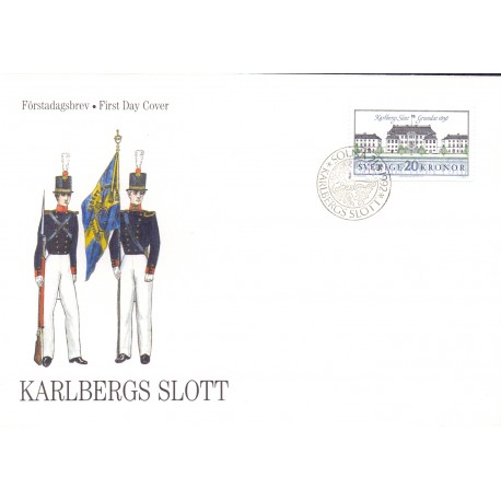 Sverige. 1992. Karlbergs slot. AFA nr. 1657 postfrisk Stemplet hæfte FDC parstykkke SWEDEN **/o
