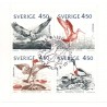 Sverige. 1992. Fugle ved Østersøen. AFA nr. 1672-75 postfrisk sammentryk Stemplet hæfte FDC parstykkke SWEDEN **/o