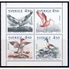 Sverige. 1992. Fugle ved Østersøen. AFA nr. 1672-75 postfrisk sammentryk Stemplet hæfte FDC parstykkke SWEDEN **/o