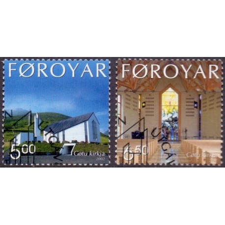 Færøerne 2002, Kirken Gøta AFA nr. 425-6 komplet postfrisk
