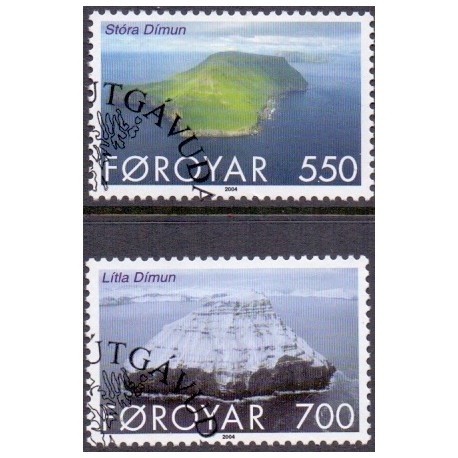 Færøerne 2004, Dagligmærker Luft billeder nr. 465-66 komplet postfrisk