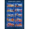 Færøerne 2006. 8x 5,50 Kr. Ormen hin Lange miniark AFA nr. 554-63  stemplet postfrisk