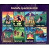 Færøerne 2009. 8x 8,00 Kr. De fortabte spillemænd, miniark AFA nr. 663 postfrisk stemplet