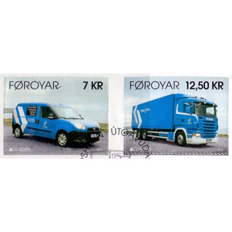 Færøerne 2013. 7,00-12,50 Kr. Europamærke /CEPT, fra hæfte. AFA nr. 779E-80E Postfrisk  stemplet