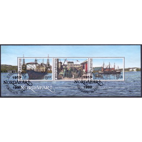 Færøerne 2013. 3 x 9,00 Kr. Nordfar i miniark. AFA nr. 786 Postfrisk  stemplet
