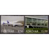 Færøerne 2015. Vagar Lufthavns nye terminal. AFA nr. 820-21 Postfrisk  stemplet
