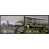 Færøerne 2015. Vagar Lufthavns nye terminal. AFA nr. 820-21 Postfrisk  stemplet