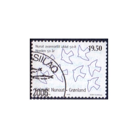 2006. 19,50 Kr. Nordenfrimærkerne 50 års jubilæum. AFA nr. 464 postfrisk stemplet