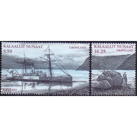 2008. 8,50-16,25 Kr. Ekspeditioner VI. AFA nr. 523-4 postfrisk stemplet