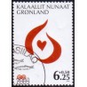 2009. 6,25+0,50 Øre. Kræftens Bekæmpelse. AFA nr. 529 postfrisk stemplet