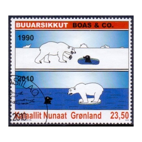 2010. 23,50 Kr. Grønlandske tegneserier II. AFA nr. 568 postfrisk stemplet