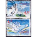 2001. 4,50-4,75 Kr. Julemærke. AFA nr. 383-4 postfrisk stemplet