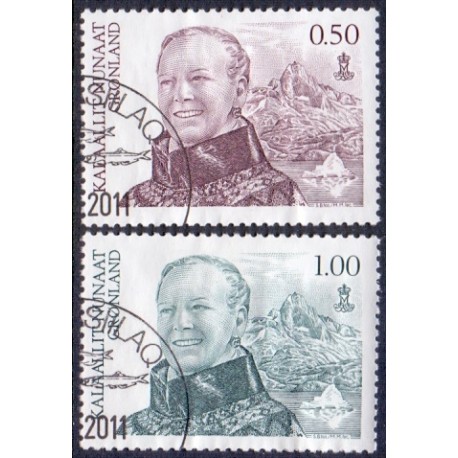 2011. 0,50-1,00 Kr. Dr. Margrethe Dagligmærker. AFA nr. 588-9 postfrisk stemplet