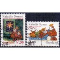 2011. 7,50-9,00 Kr. Julefrimærker. AFA nr. 602-3 postfrisk stemplet