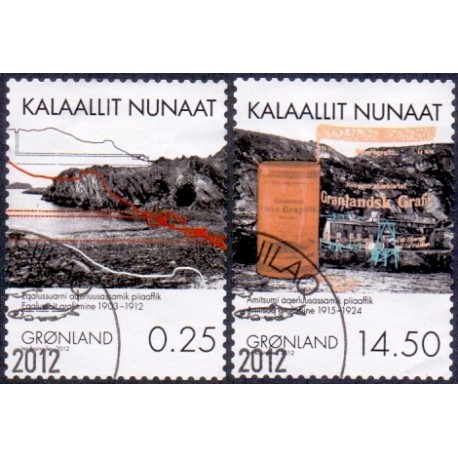 2012. 0,25-14,50 Kr. Minedrift i Grønland III. AFA nr. 618-9 postfrisk stemplet