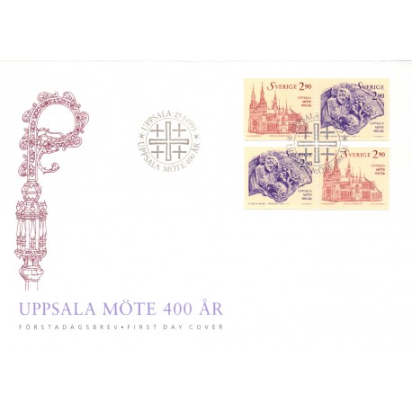 Sverige. 1993. Uppsala. AFA nr. 1702-03 postfrisk parstykker   Stemplet hæfte FDC parstykkke SWEDEN **/o