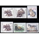 Sverige. 1993 Vilde dyr. AFA nr. 1688-92 postfrisk  Stemplet hæfte FDC parstykkke SWEDEN **/o