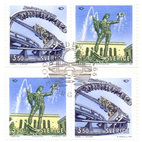 Sverige. 1993. Nordenfrimærker. AFA nr. 1704-05 postfriske parstykker   Stemplet hæfte FDC parstykkke SWEDEN **/o