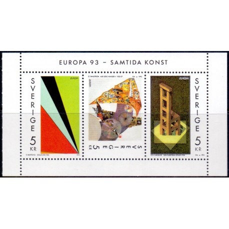 Sverige. 1993. Europamærker. AFA nr. 1710-12 postfriske miniark Stemplet hæfte FDC parstykkke SWEDEN **/o