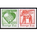 Sverige. 1993. Julefrimærker. AFA nr. 1729-30 postfrisk parstykke Stemplet hæfte FDC parstykkke SWEDEN **/o