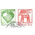 Sverige. 1993. Julefrimærker. AFA nr. 1729-30 postfrisk parstykke Stemplet hæfte FDC parstykkke SWEDEN **/o