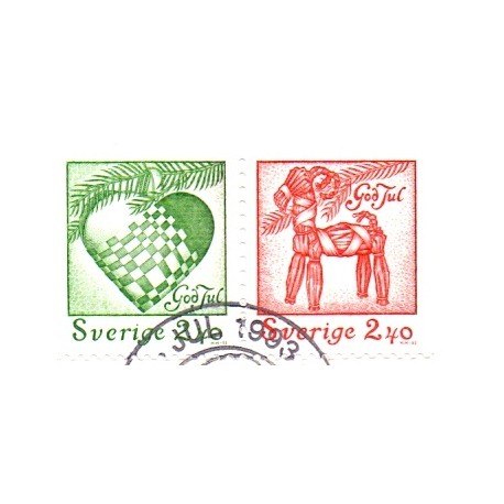Sverige. 1993. Julefrimærker. AFA nr. 1729-30 postfrisk parstykke Stemplet hæfte FDC parstykkke SWEDEN **/o