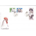 Sverige. 1994. Landdyr. AFA nr. 1734-37 postfrisk  Stemplet hæfte FDC parstykkke SWEDEN **/o