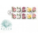 Sverige. 1994. Roser. AFA nr. 1751-55 postfrisk sammentryk Stemplet hæfte FDC parstykkke SWEDEN **/o