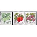 Sverige. 1994. Frugter. AFA nr. 1731-33 postfrisk  Stemplet hæfte FDC parstykkke SWEDEN **/o
