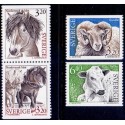 Sverige. 1994. Landdyr. AFA nr. 1734-37 postfrisk  Stemplet hæfte FDC parstykkke SWEDEN **/o