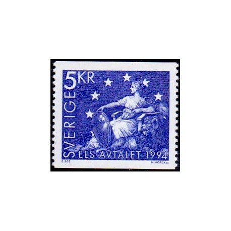 Sverige. 1994. Samarbejde med EU. AFA nr. 1739 postfrisk  Stemplet hæfte FDC parstykkke SWEDEN **/o