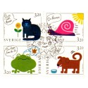 Sverige. 1994. Brevhilsner. AFA nr. 1764-67 postfrisk sammentryk Stemplet hæfte FDC parstykkke SWEDEN **/o